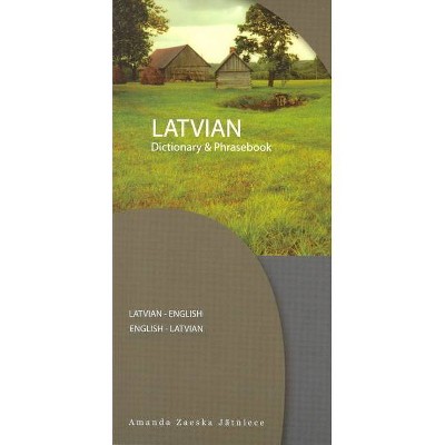 Latvian-English/English-Latvian Dictionary & Phrasebook - by  Amanda Jatniece (Counterpack,  Empty)