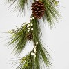 6' Unlit Artificial Pine Christmas Garland with White Berries & Pinecones Green - Wondershop™ - image 2 of 2
