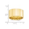 Black Bow Jewelry 12mm 10K White or Yellow Gold Flat Comfort Fit Band - 4 of 4