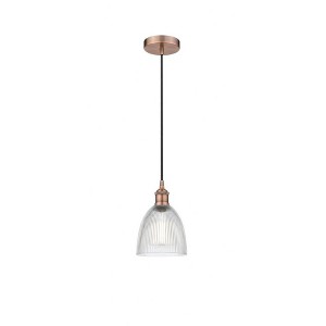 Castile - 1 Light Cord Hung Mini Pendant In Industrial Style-9.75 Inches Tall and 6 Inches Wide - 1 of 1