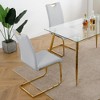 Sapphtopaz Modern Simple Dining Chairs Set, Faux Leather Padded Seat Kitchen Chairs with Chrome Metal Legs for Dining Room, Kitchen - 3 of 4