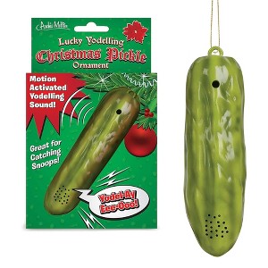 Accoutrements Lucky Electronic Yodelling Pickle Holiday Ornament - 1 of 4