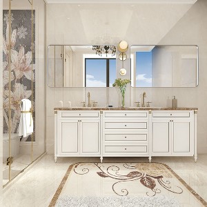 30x20" Glossy Brushed Silver Rectangular Mirror: Rounded Corners, Metal Frame, Deep Set, Wall Mount - 1 of 4