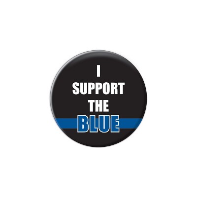 Beistle I Support The Blue Button, 2", (6/Pkg) Multicolored