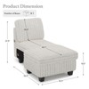 Belffin Modular Sectional Storage Chaise Module for Modular Sectional Sofa Left-Facing Chaise - 2 of 4