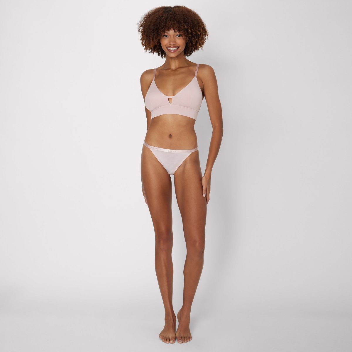 Hanes Originals Women's SuperSoft Longline Triangle Bralette - thumbnail 6