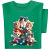 Collections Etc Adorable Kitten Christmas Tree Short Sleeve Graphic Tee - 2 of 4