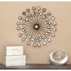 Metal Sunburst Wall Decor with Marble Inspired Accents Multi Colored - Olivia & May - image 3 of 4