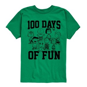 Boys' - Peanuts - 100 Days Of Fun Short Sleeve Graphic T-Shirt - 1 of 4