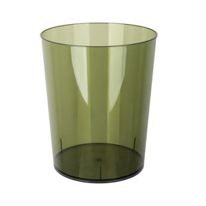 Aoibox Small Round Trash Can, 1.5 Gallon Plastic Wastebasket for Bathroom, Bedroom, Kitchen, Dorm, Office, Craft Room - Clear & Green - 1 of 4