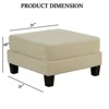 PAGED Storage Ottoman Contemporary Foot Stool Square Ottoman Foot Rest with Wooden Legs for Entryway, Bedroom - 4 of 4