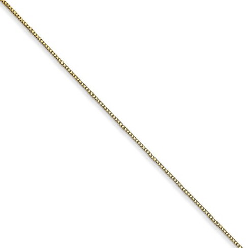 Black Bow Jewelry 0.5mm, 10k Yellow Gold, Box Chain Necklace - image 1 of 4