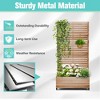 TOAOTBNBO Metal Raised Garden Bed with Trellis and Wheels, Metal Planter Box with Trellis, Garden Box for Climbing Plants, Flower - 4 of 4
