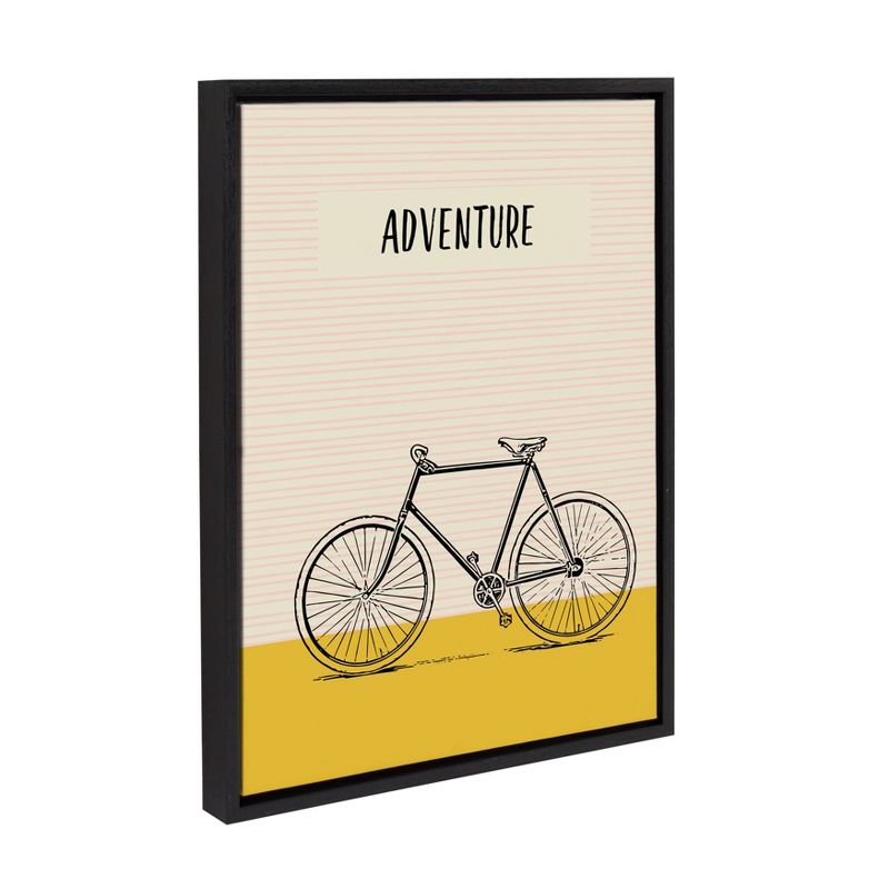 18&#34; x 24&#34; Sylvie Bike Adventure Framed Canvas Wall Art by Apricot and Birch Black - Kate and Laurel, 3 of 9