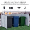 Kozyard 50" W x 48" H Outdoor Privacy Screens Aluminum Post Framed Flat Fence Panels Kit for AC Trash Can Storage - 2 of 4