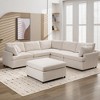 6-Piece Upholstered U-Shaped Modular Sectional Sofa with Removable Ottoman, Flexible Combination - 2 of 4