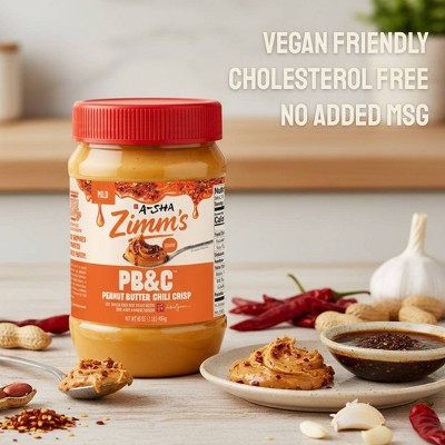 A-Sha Foods USA Zimm's Peanut Butter Chili Crisp Mild - 16oz