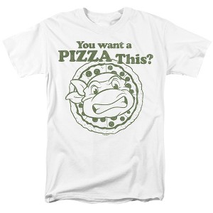 Teenage Mutant Ninja Turtles Teenage Mutant Ninja Turtles You Want A Pizza Me Adult T Shirt, White - 1 of 4