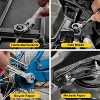 Aghana Digitals 12 Pieces Flex Head Ratcheting Wrench Set, CRV Steel, 72-Teeth, 12-Point Combination Ratchet Wrenches Set with Rolling Pouch - 4 of 4
