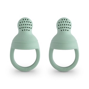 Mushie Silicone Fresh Food Feeder - Cambridge Blue - 2pk - 1 of 4