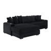111.4" Corduroy L-Shaped Sectional Sofa with Armrest Cup Holder, Storage & Recliner - 4 of 4