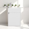15.5" Bathroom Vanity with Integrated Sink – Compact Freestanding Cabinet with Storage for Small Bathrooms, No Faucet Included - 3 of 4