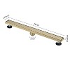 DOMETOUR 28 Inches Linear Shower Drain, Included Hair Strainer and Leveling Feet - 2 of 4