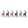 Christmas Festive Iron Deer Set of 6 – 12" Assorted Red/Green Decor by Melrose - 2 of 3