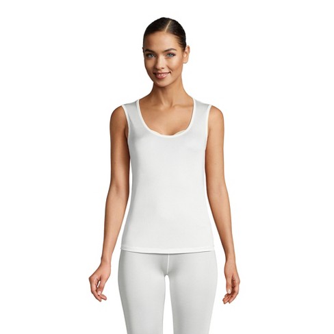 Lands' End Women's Petite Silk Interlock Thermal Long Underwear Base Layer Tank  Top : Target