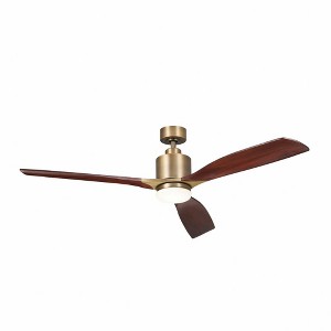 Kichler Lighting Ridley II 1 - Light Ceiling Fan in  Brushed Natural Brass - 1 of 4