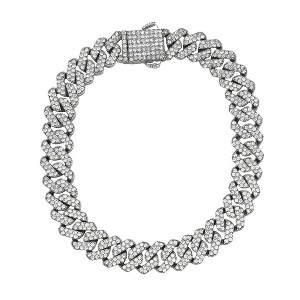 Adornia Men's 10mm Cuban Edge Chain Bracelet with CZ - 1 of 2