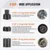 VEVOR Spindle Nut Socket Tool Kit, 1/2 inch Drive 6 Piece Axle Hub Nut Socket Set,for Toyota,Ford,4WD Vehicles and GM Vehicles,with Storage Case Black - 4 of 4