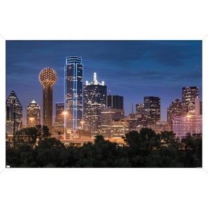 Trends International Texas - Dallas Skyline Framed Wall Poster Prints - 1 of 4