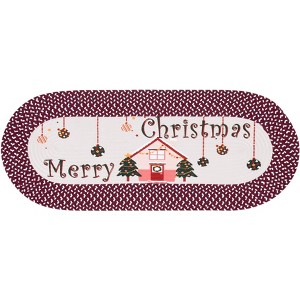 Braided Christmas Poster BRP102 Machine Washable Hand Woven Indoor Rugs - Safavieh - 1 of 3