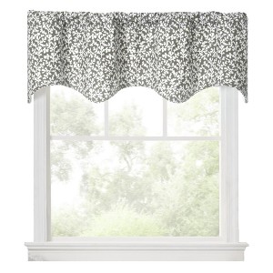 Ellis Curtain Sea Tumble 3" Rod Pocket 100% Cotton Machine Wash and Dry Scallop Valance Lined 50" x 16" Grey - 1 of 4