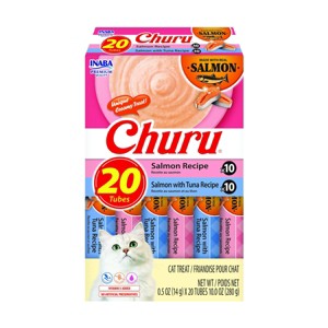 Inaba Churu Salmon Flavor Lickable Cat Treats - 10oz/20ct - 1 of 4