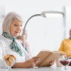 Brightech Litespan Slim Industrial Dimmable (Includes LED Light Bulb) Gooseneck Arc Floor Lamp Matte White - 3 of 4