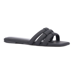 Fashion To Figure Women's Gaiana Flat Sandal - Wide Width - 1 of 4