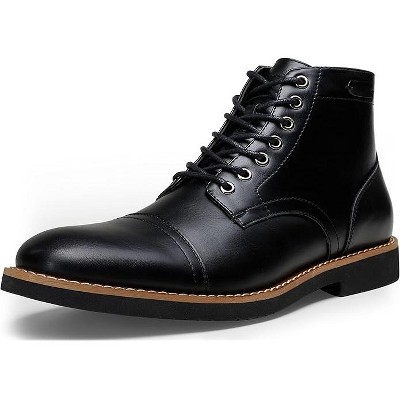 Santimon Mens Boots Leather Cap Toe Casual Boots Chukka Fashion Dress Boots