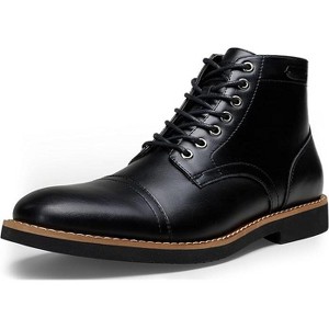 Santimon Mens Boots Leather Cap Toe Casual Boots Chukka Fashion Dress Boots - 1 of 4