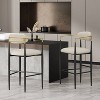 Christopher Knight Home Set of 2 30" Elmore Barstools Beige/Black/Gold - 2 of 4