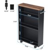 Jump Into Fun 20" Slim Storage Cart, 4 Tier Rolling Cart With Wheels, Narrow Laundry Cart With Handle, Pantry Shelf For Small Spaces - 3 of 4