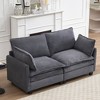 Velvet Modular 2-Seater Sofa with Deep Seat, 2 Lumbar Pillows and Comfy Cushions - 2 of 4
