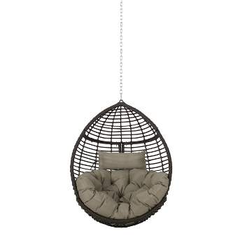 Morris Indoor/Outdoor Wicker Hanging Chair with 8' Chain - Christopher Knight Home