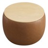 Modway Perla Round Vegan Leather Storage Ottoman - 3 of 4