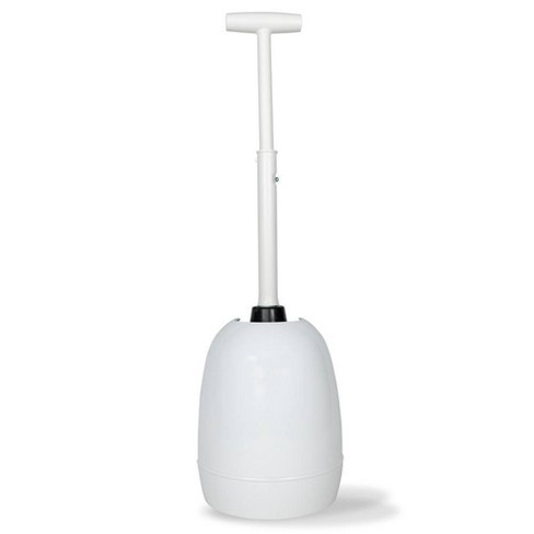 OXO Good Grips Toilet Plunger with Cover, White