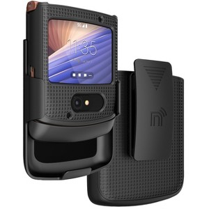 Nakedcellphone Slim Case and Belt Clip Holster Combo for Motorola RAZR 5G Phone (XT2071, 2020) - 1 of 4