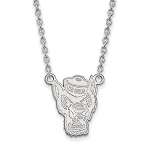 Black Bow Jewelry Sterling Silver North Carolina State Wolfpack NCAA Necklace 18 Inch - 1 of 4