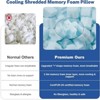 Vipbear memory foam bed pillow, adjustable cooling pillow, luxurious gel bed pillow supports fluffy pillows and washable pillowcases, blue - 3 of 4