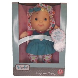 Goldberger Baby's First 12" Soft Body Playtime Baby Doll with Teal Dress - 1 of 4